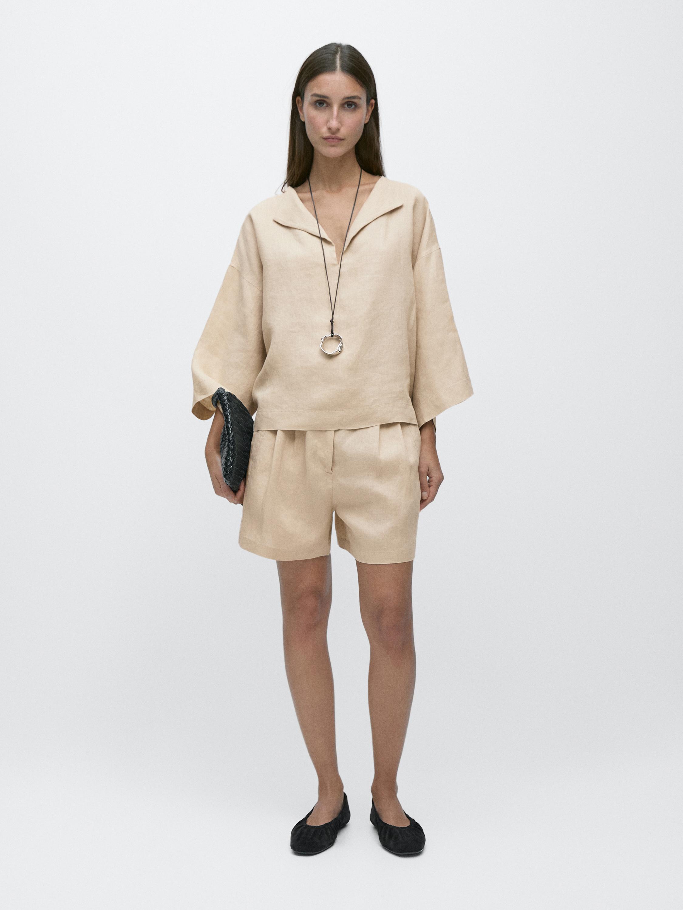 Flowing 100% linen blouse
